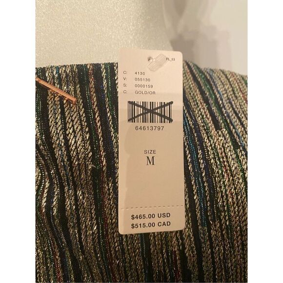 Anthropologie - Misa Metallic High-Low Midi Dress size M - Picture 5 of 14
